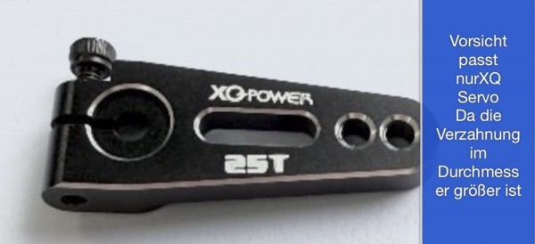 Aluminium Servo Arm 25 Z. Einarm Schwarz (XQ)