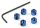Aluminium Stopper 2mm Blue (5pcs.)