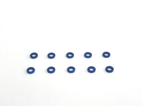 Aluminium shim 3x6x1 Blue 10pcs