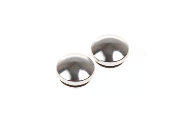 18mm silver aluminium tool caps 2 pcs