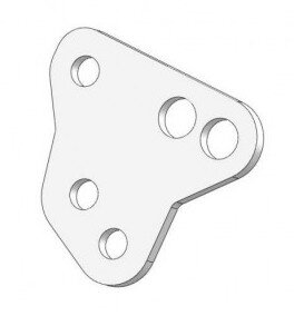 Adapterplatte Dämpfer und Stabi Hinten FR
