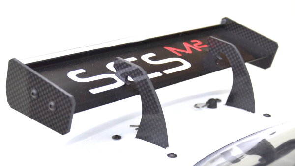 DTM TC Wing 240mm Aluminium with carbonbrackets Black