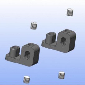 REAR ROLL BAR SUPPORT XR3 4,5MM PCS. 2