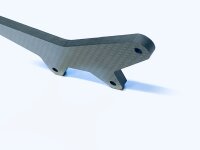 Karosseriehalter Mecatech  vorne 5 mm Carbon