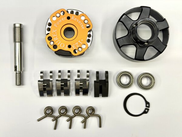 Angebot !!! TOUREX Power REVERSE  Set Kurze Version, Power REVERSE, Mix Beläge, Onroad (Mecatech/Genius/MCD DUOX/Big5/T2M) 9500-11500 U/min